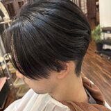 メンズ前下がりショート